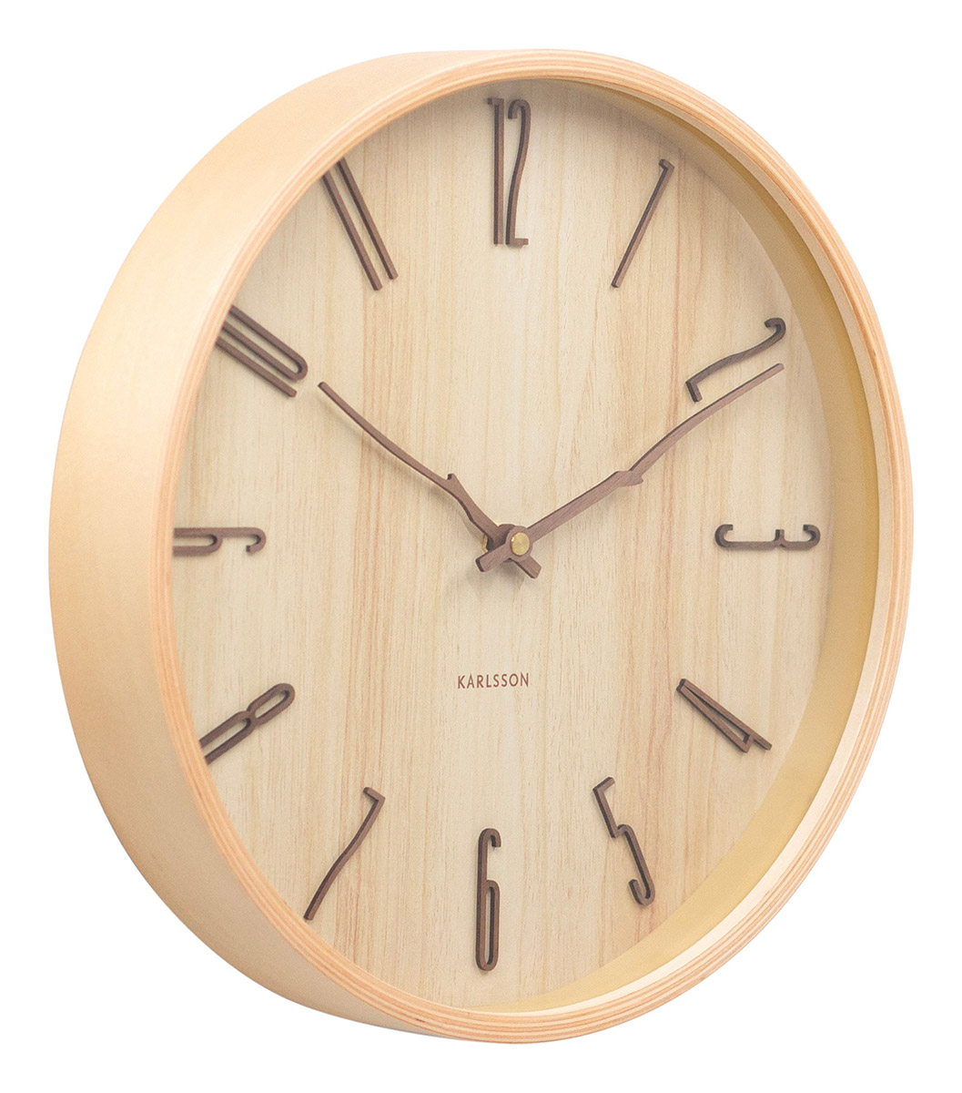 Karlsson väggklocka Rama light wood KA6139WD
