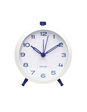 Karlsson väckarklocka Button Retro cobalt blue KA6143BL