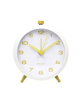 Karlsson väckarklocka Button Retro citirine yellow KA6143YE