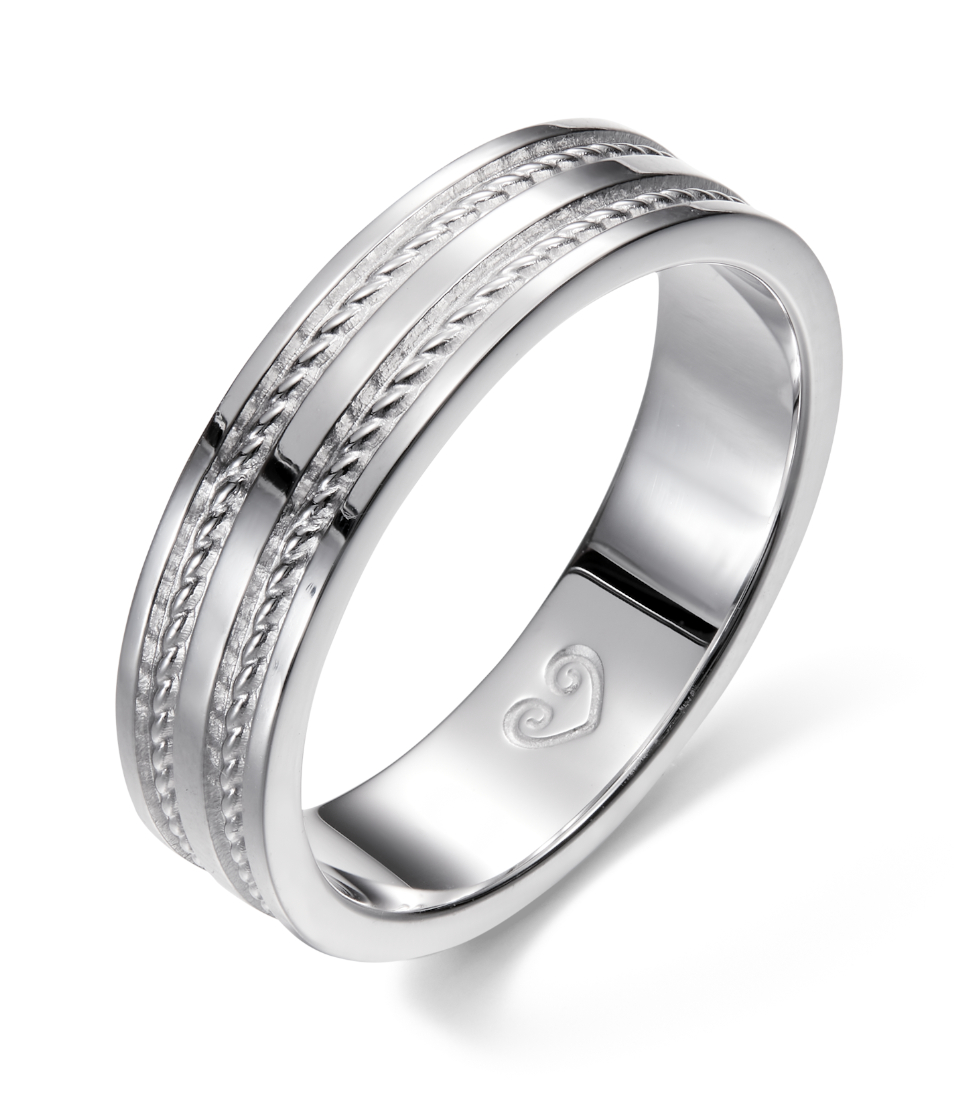 Kalevala Heritage 5 mm vitguldsring  541000120150