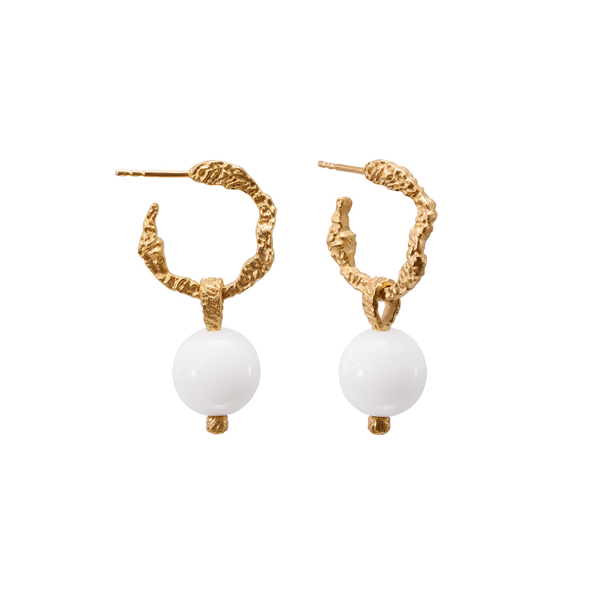 Kalevala Itu pärlörhängen creol förgyllt silver 261001402JT