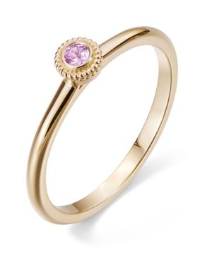Kalevala Beloved 2.5 mm pink safirring guld 141000001S