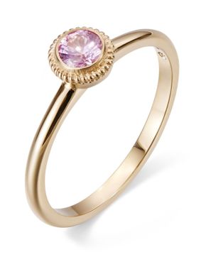 Kalevala Beloved pink 4.0 mm safirring guld 141000002S