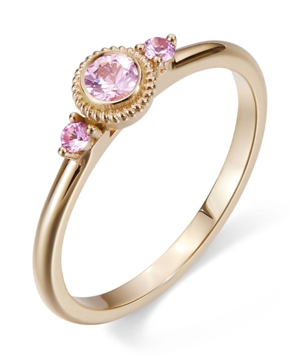 Kalevala Beloved trestens pink safirring guld 141000003S