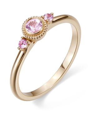 Kalevala Beloved trestens pink safirring guld 141000003S