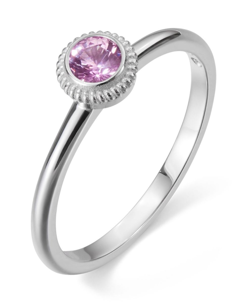Kalevala Beloved 4.0 mm pink safirring vitguld 541000002S
