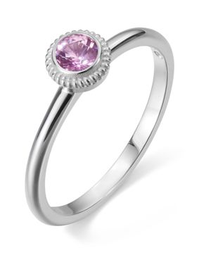 Kalevala Beloved 4.0 mm pink safirring vitguld 541000002S