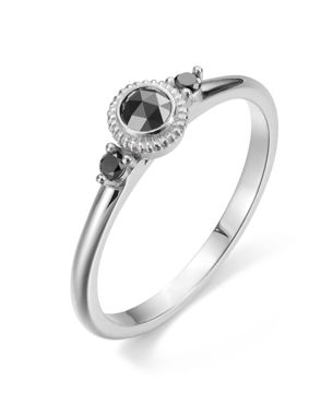 Kalevala Beloved trestens 0.23 ct svart diamantring vitguld 541000003B