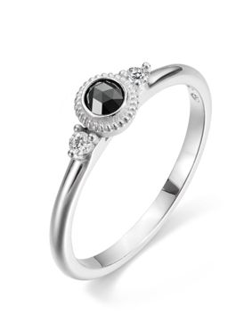 Kalevala Beloved trestens 0.23 ct svart diamantring vitguld 541000003M