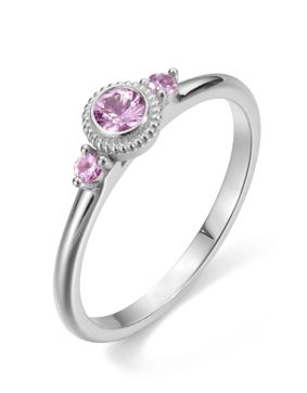 Kalevala Beloved trestens pink safirring vitguld 541000003S
