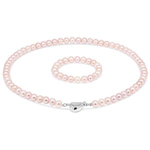 Dopsmycke halsband med pärlor  KH-1pink/32+10cm main product photo