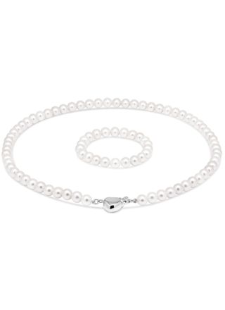Dopsmycke halsband med pärlor  KH-1valk/32+10cm