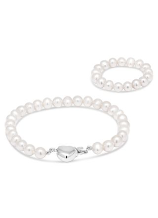 Dopsmycke armband med pärlor  KH-1valk/15+8cm