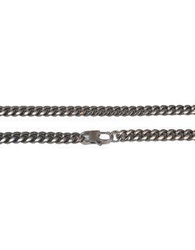 Bosie grått satinborstat pansarhalsband 8mm SBN-8S-SAT-H