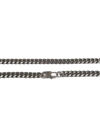 Bosie grått satinborstat pansarhalsband 8mm SBN-8S-SAT-H