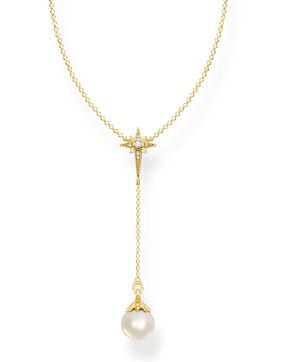Thomas Sabo pearl star gulfärgad halsband KE1986-445-14-L45V