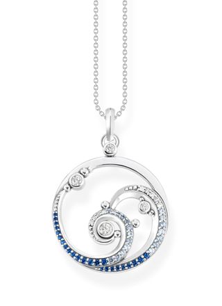 Thomas Sabo wave with blue stones halsband KE2143-644-1-L45V