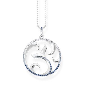 Thomas Sabo tail fin and wave with blue stones halsband KE2145-644-1-L50V main product photo