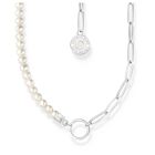 Thomas Sabo Charm Club Charmista white pearls halsband KE2189-158-14-L45v