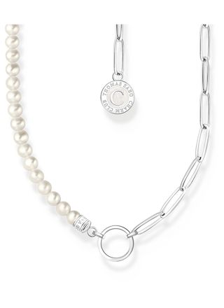 Thomas Sabo Charm Club Charmista white pearls halsband KE2189-158-14-L45v