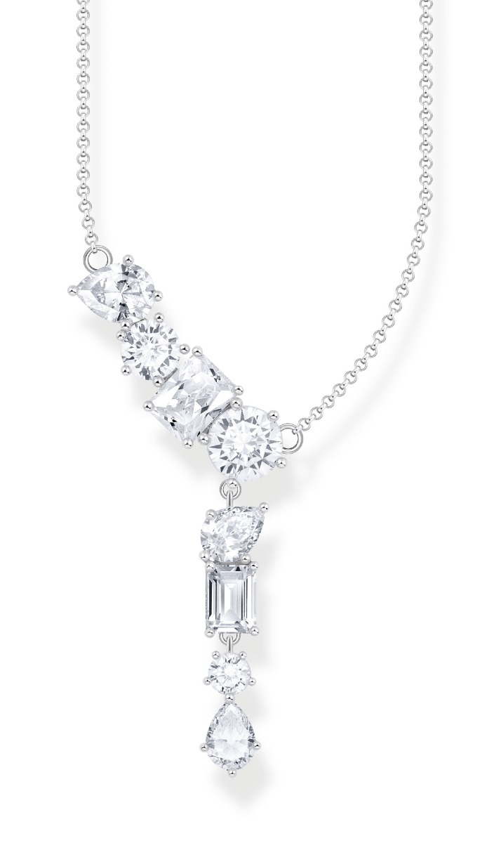 Thomas Sabo Heritage Glam with eight zirconia y-shape halsband KE2194-051-14-L45v