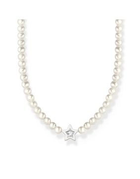 Thomas Sabo Charm Club freshwater pearls enamel silver pärlhalsband KE2198-149-14-L42v