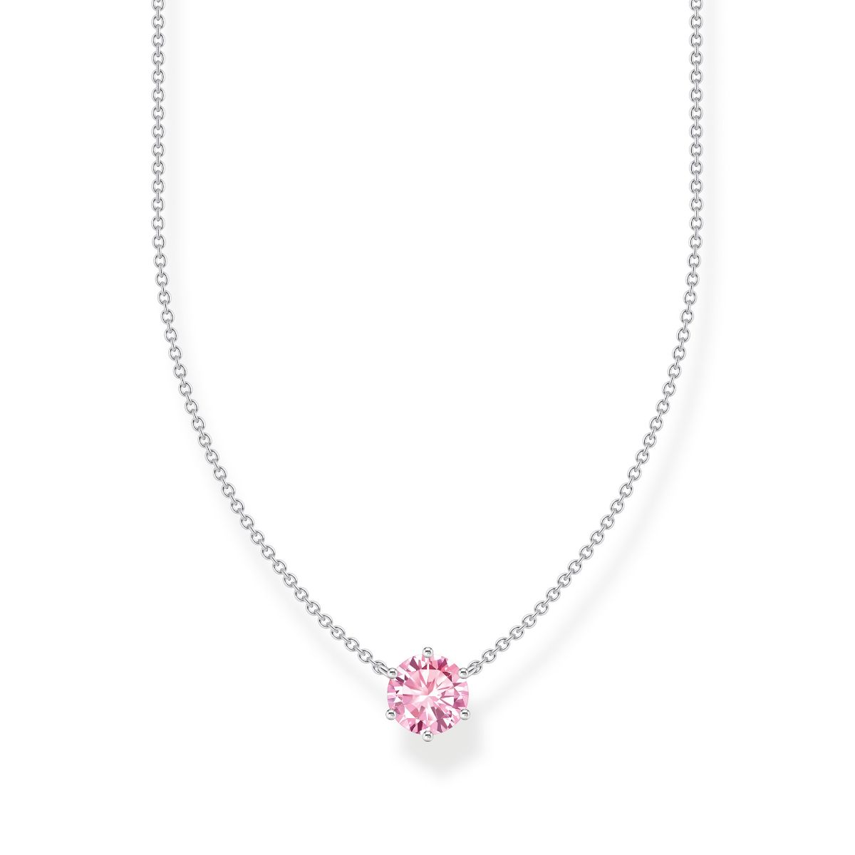 Thomas Sabo pink large zirconia pendant silverhalsband KE2210-051-9-L45V