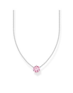 Thomas Sabo pink large zirconia pendant silverhalsband KE2210-051-9-L45V