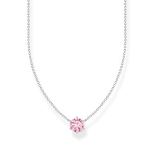 Thomas Sabo pink large zirconia pendant silverhalsband KE2210-051-9-L45V main product photo