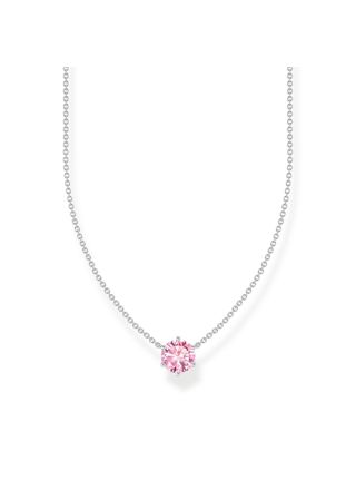 Thomas Sabo pink large zirconia pendant silverhalsband KE2210-051-9-L45V