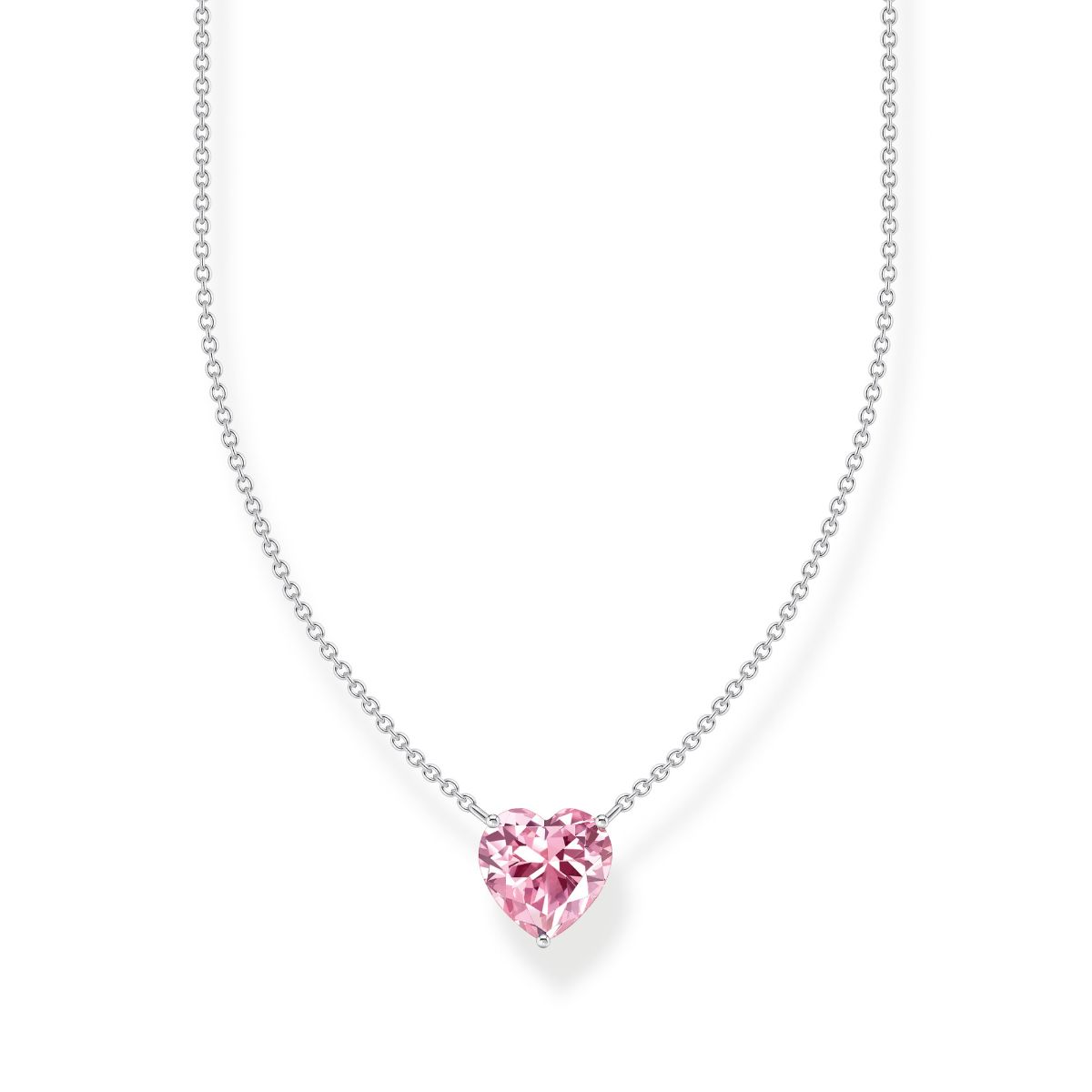 Thomas Sabo pink large heart pendant hjärthalsband KE2211-051-9-L45V