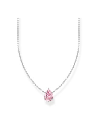 Thomas Sabo pink drop-cut zirconia silverhalsband KE2213-051-9-L45V
