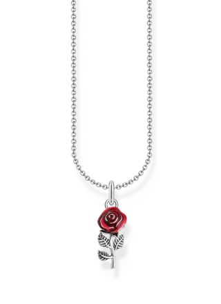 Thomas Sabo True Romance silver cold enamel halsband med ros KE2219-664-10-L45V