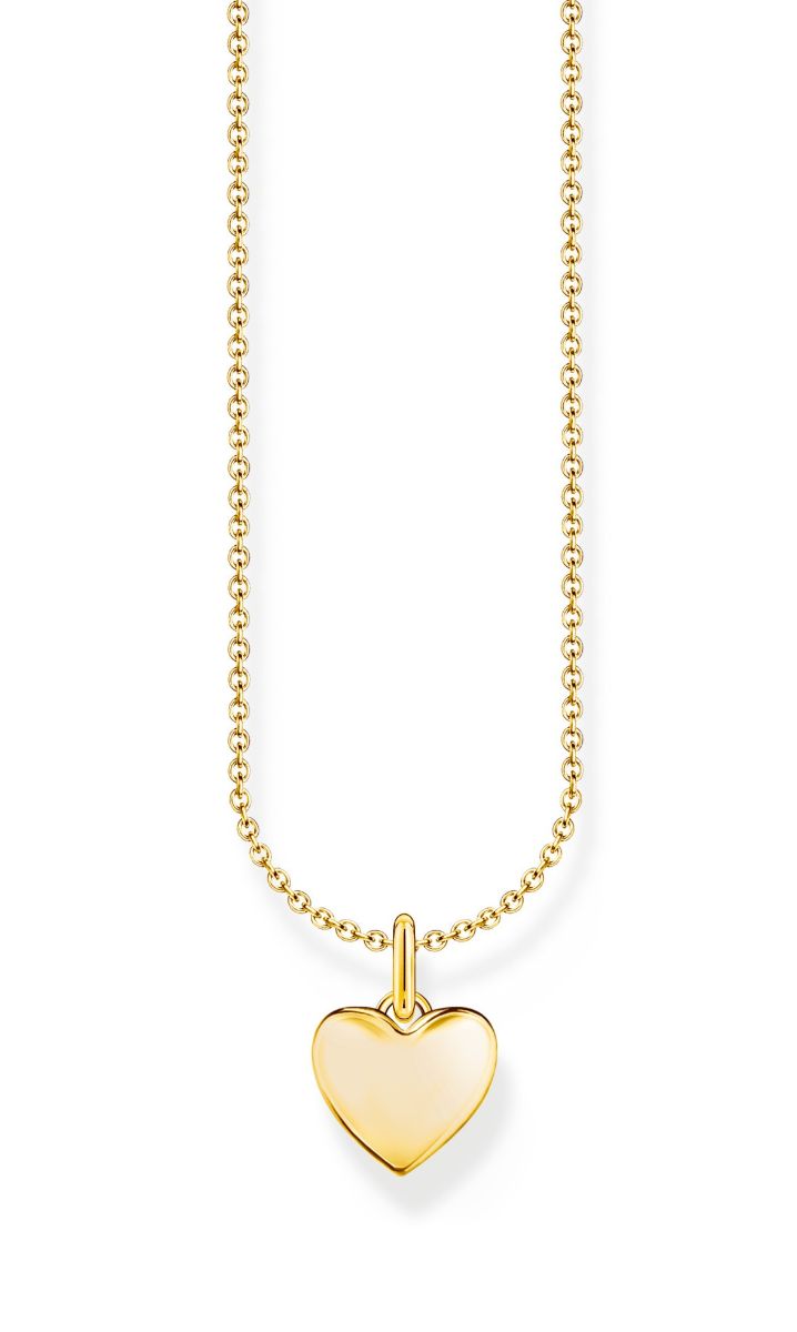 Thomas Sabo 18K guldpläterat hjärthalsband KE2234-413-39-L45V
