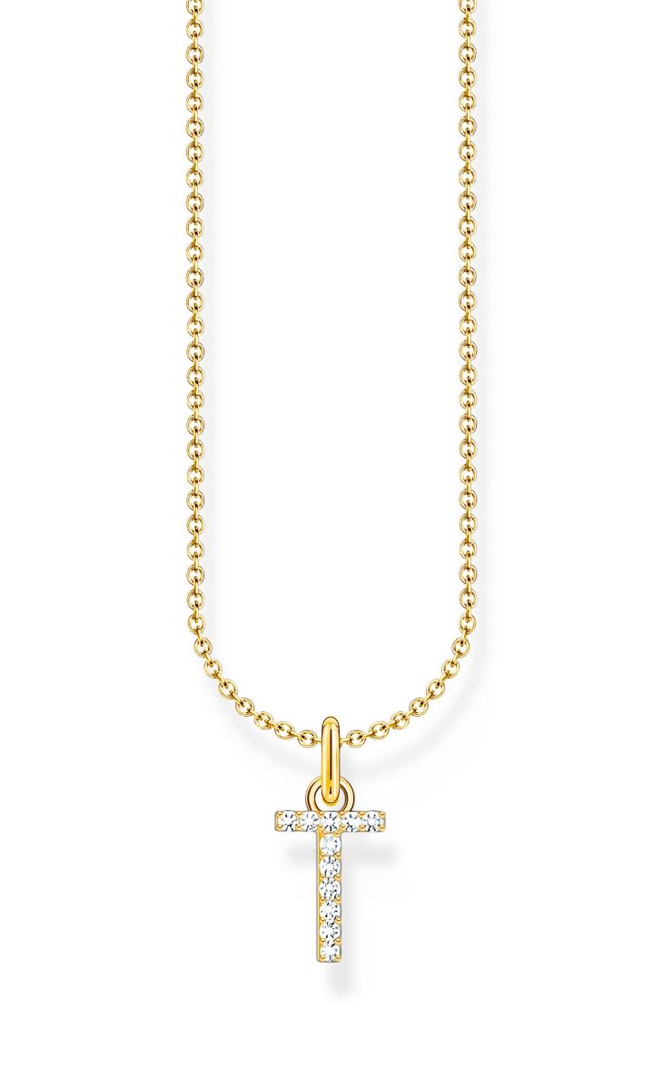 Thomas Sabo 18K guldpläterat bokstavssmycken T KE2259-414-14