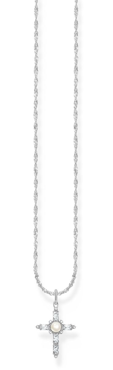 Thomas Sabo True Romance silver white cross Romance korshalsband KE2296-167-14-L45V