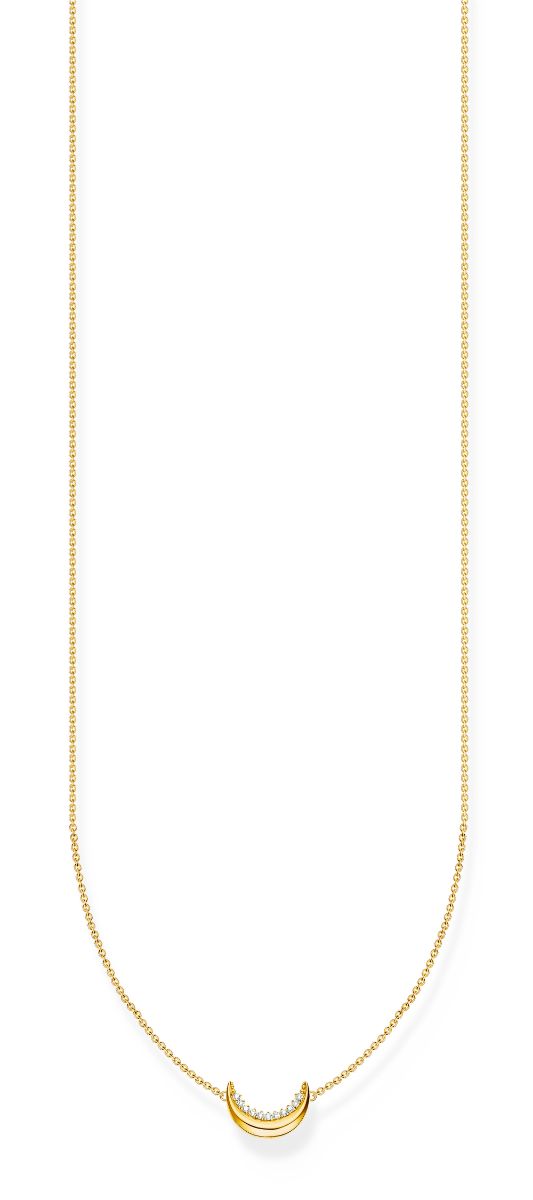 Thomas Sabo True Romance gold-plated pendant Moon Romance halsband KE2299-414-14-L45V