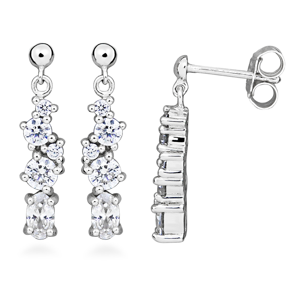 Lykka Casuals silverörhängen strålar