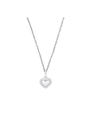 Lykken Hearts hjärta silverhalsband med zirkonior 45 cm