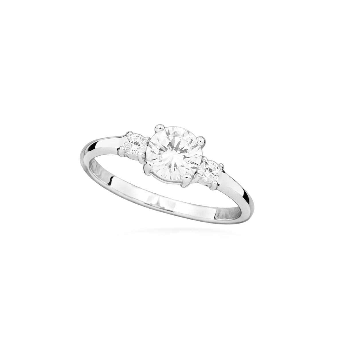 Lykken Casuals trestens silverring med zirkonia