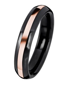 Kohinoor Duetto zirkonium och rosèguld förlovningsring 006-093P