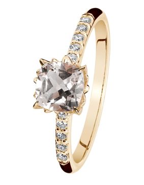 Kohinoor Rosa ring i guld med morganit och diamanter 933-260-10-cush