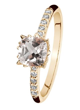 Kohinoor Rosa ring i guld med morganit och diamanter 933-260-10-cush