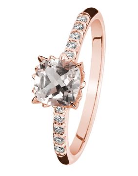 Kohinoor Rosa morganit diamantring i rosèguld 933-260P-10-cush