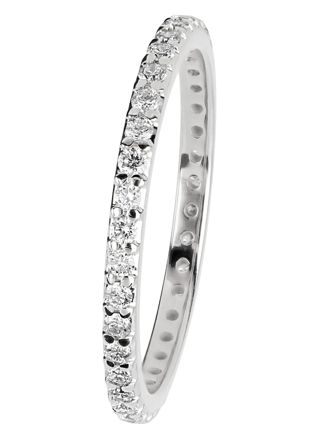 Kohinoor Rosa alliansring i vitguld med diamanter 933-260V-37B4