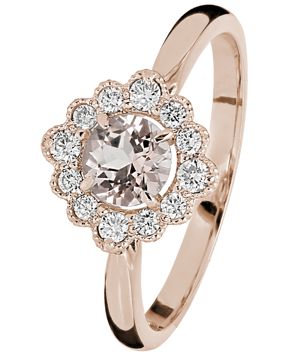 Kohinoor diamant-morganitring Carmoséring Bellis 033-616PMO-16
