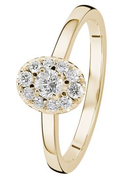 Kohinoor Olivia diamantring guld 033-410K-22