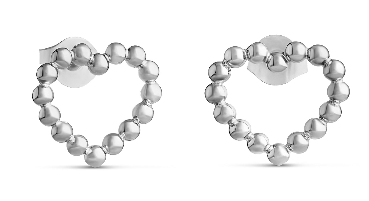 Lempikoru pearl love silver platinerat hjärtörhängen 34 085 00 000