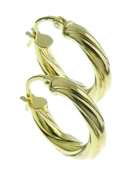 Örhänge i 14k guld 16mm KR1-34