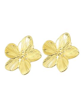 Lykken Trend guldpläterade blomörhängen 30 mm